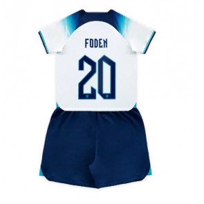 England Phil Foden #20 Replica Home Stadium Kit for Kids World Cup 2022 Short Sleeve (+ pants)